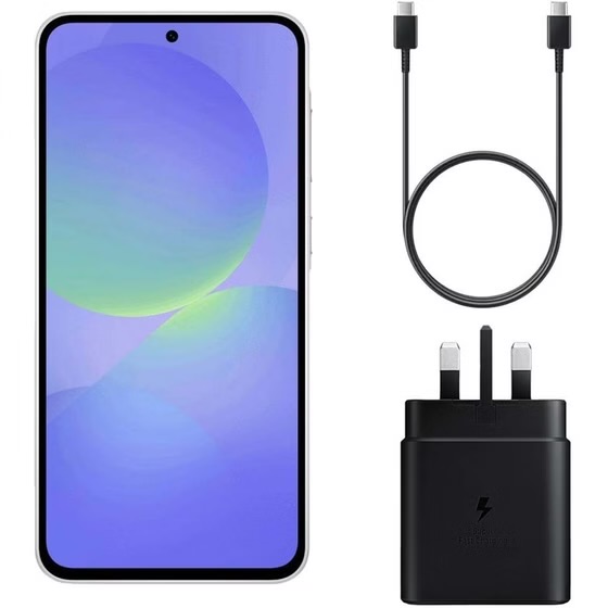 شارژر اصلی 45 وات گوشی سامسونگ A36 A56 S24 S25 s25 fe s24 ultra s25 ultra همراه کابل مشکی