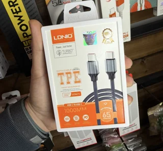 کابل دو سر تایپ سی LDNIO مدل LC441C ویژگی 65 وات اصلی