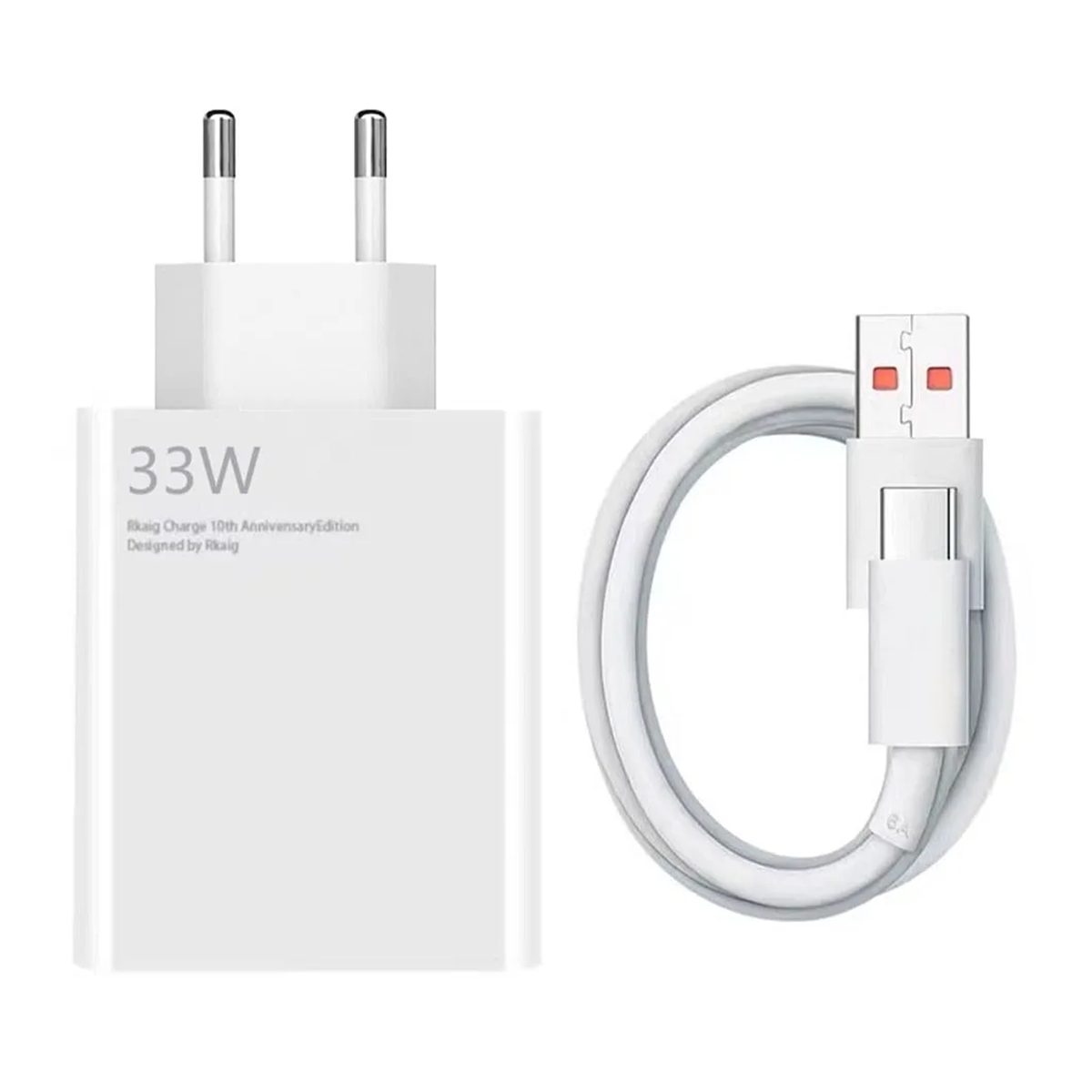 شارژر شیائومی 33 وات دو پین با کابل اصل