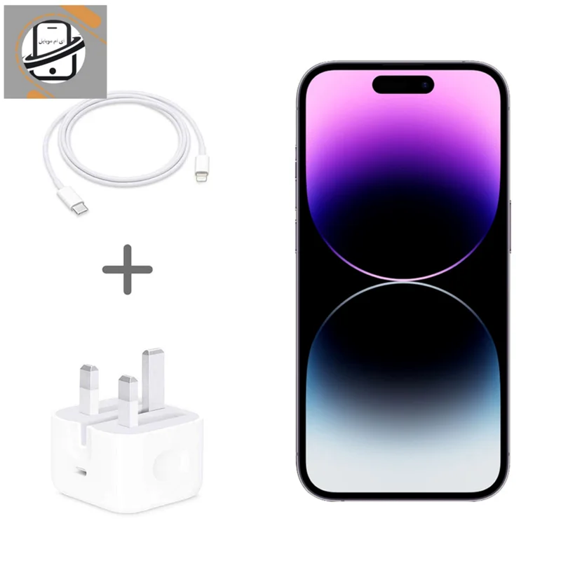 شارژر آیفون 1۴ پرو iphone ۱۴ Pro همراه کابل شارژ (اپل استور)