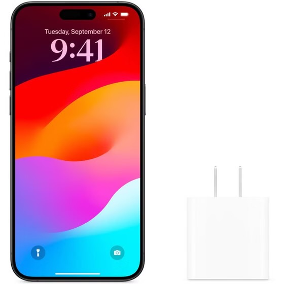 شارژر  ایفون ۲۰ وات اپل ۲ پین اورجینال پک پلمپ همراه گارانتی تعویض Ba اروپا