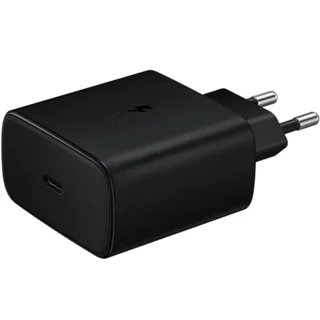 شارژر دیواری سامسونگ مدل EP-T4510 ظرفیت ۴۵ وات دو پین تایپ سی+کابل و تبدیل هدیه